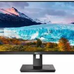 PHILIPS MONITOR 23.8'', BUSINESS, E, IPS, FHD 1920 X 1080, 75Hz, 4MS, SPEAKERS, 300CD/M2, TILT, PIVOT, SWIVEL, HEIGHT ADJUSTABLE, VGA, HDMI IN, DISPLAY PORT, DVI, HEADPHONE OUT, 3YW, BLACK