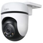 TP-LINK IP CAMERA, OUTDOOR PAN/TILT HOME SECURITY WI-FI, 2K, DAY/NIGHT VIEW, 360' VISUAL COVERAGE, IP65, MICROSD UP TO 512GB