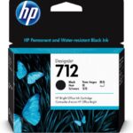 HP INK CATRIDGE BLACK, HP 712, 80ML, FOR DESIGNJET, T230, T250, T630, T650 SERIES