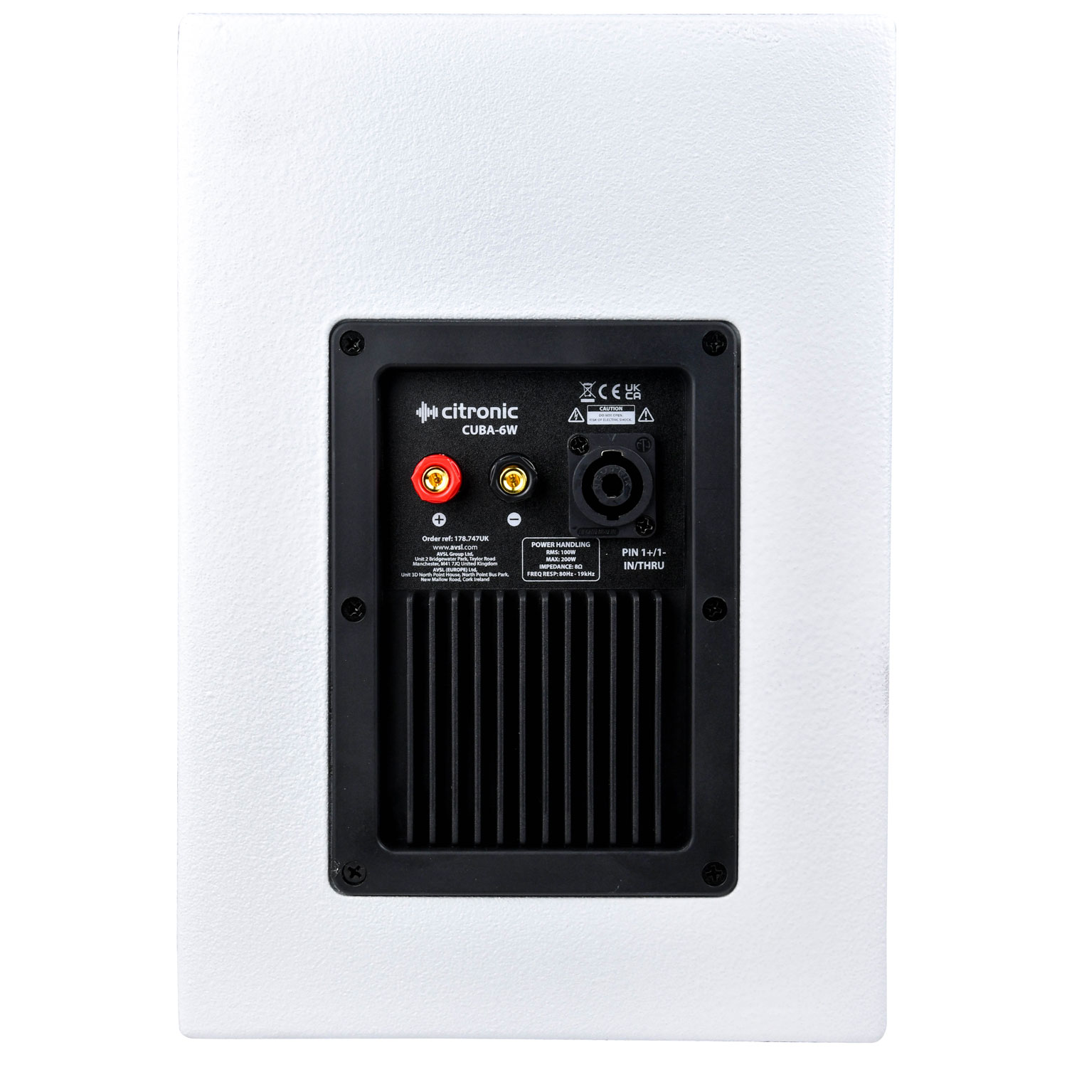 Citronic CUBA-6W White Full Range 6'' Passive MDF Speaker 200W 178.747UK - Image 4