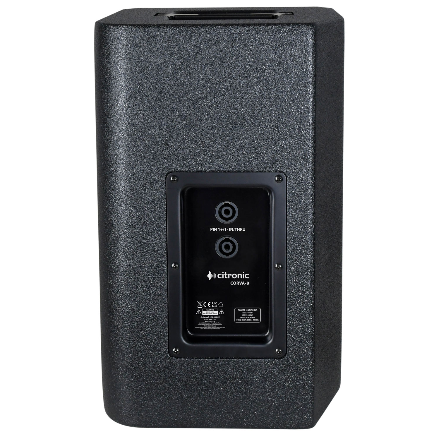 Citronic CORVA-8 8'' Passive Speaker 800W Plywood Black 178.909UK - Image 3