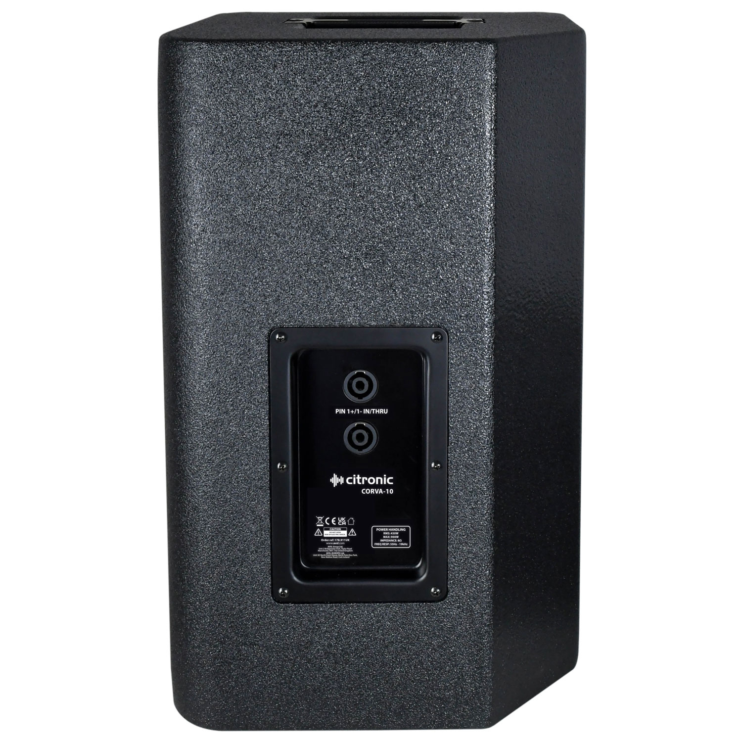 Citronic CORVA-10 10'' Passive Speaker 900W Plywood Black 178.911UK - Image 3