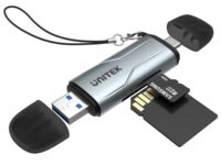 Unitek R1010A Card Reader USB-A/C 3.0 to Micro SD/SD