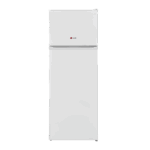 VOX REFRIGERATOR TOP FREEZER, STATIC, 2-DOOR, E, 213L, 222KWH, ANTIBACTERIAL PROTECTION, INTERIOR LED, SILENT WORK, HxWxD 1.45x0.54x0.57, WHITE