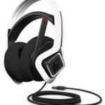 HP HEADSET OMEN GAMING MINDFRAME PRIME HEADSET, MICROPHONE, BUILT IN VIRTUAL SURROUND SOUND AUDIO CHIP POWERED BY C-MEDIA XEAR, OMEN'S ACTIVE EARCUP COOLING TECHNOLOGY, COMPATIBLE WITH PCs WITH USB-A PORT, 1YW, WHITE