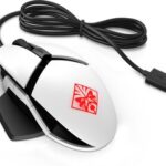 HP MOUSE OMEN GAMING REACTOR, USB, 6 BUTTONS, OPTICAL SENSOR FOR PRECISE MOVEMENT ON MOST SURFACES, 0.2MS 3 TIMES FASTER THAN A TRADITIONAL MECHANICAL MOUSE SWITCH, CUSTOM LIGHTING THROUGH OMEN COMMAND CENTER, WHITE/ BLACK