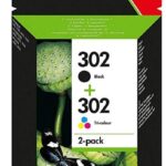 HP INK CARTRIDGE 2 PACK, BLACK AND TRI-COLOR, HP 302, FOR PRINTERS 2130, 3639 - 190 PAGES BLACK - 165 PAGES COLOR