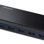 TP-LINK HUB 7-PORT, USB 3.0, SPEEDS OF UP TO 5GBPS, 10 TIMES FASTER THAN STANDARD USB 2.0, BLACK