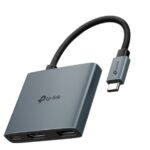 TP-LINK 1 × USB-C CONNECTOR，1 × HDMI 4K 60HZ PORT，1 × USB-C PD 100W PORT，1 × USB-A 3.0 PORTS, FEATURE: PLUG AND PLAY, SELF-STORAGE FOR CONNECTOR, FAST HEAT DISSIPATION, FLEXIBLE AND DURABLE