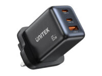 Unitek Charge Wall GaN 65W USBCx2 USBAx1 UK P1130 Black