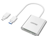 Unitek Y-9313D USB-A/C 3.0 Aluminium SD/Micro SD/CF Card Reader
