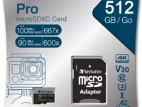 Verbatim Micro SD Card+Adapter Class A2 U3 512GB