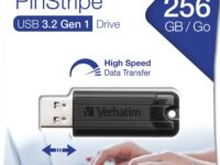 Verbatim USB Drive 3.2 Pinstripe 256GB Black
