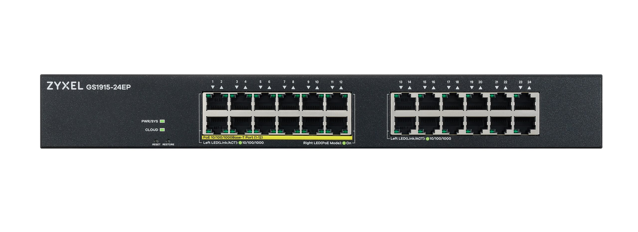 Zyxel GS1915-24EP 24-Port Gigabit PoE Cloud Managed Switch