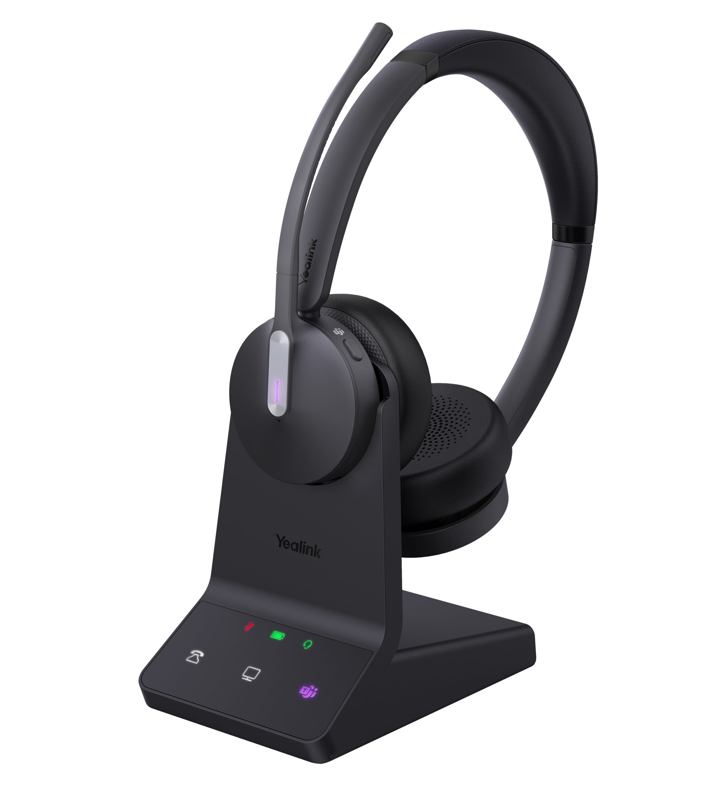 Yealink Headset Wireless Dual-Mode DECT/Bluetooth 3-Mic NC with Basestation WH64 Dual Teams