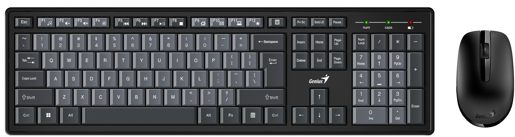 Genius Keyboard-Mouse Set Wireless Dual Colour KM-8200 English