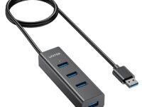 Unitek Y-3089 4x USB-A 3.0 Ports & 1x USB-C Power Port with 1.2m Cable
