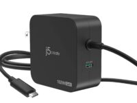 j5create Charger Wall Travel 102W GaN 2xUSB-C + USB-C Cable JUP25102V