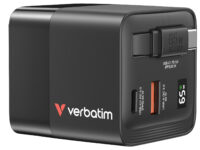 Verbatim Charger Wall 65W GaN 2-Port Retractable Cable & Display