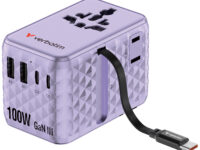 Verbatim Charger Travel Adapter 100W 2xC 2xA 1xRetractable USB-C Purple