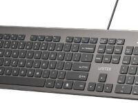 Unitek Keyboard Wired 104K USB-A English SlimTap T052 Space Grey