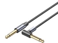 Vention AUDIO 6.3mm M to 6.3mm M Right Angle Braided-Metal 3.0m BKEHI