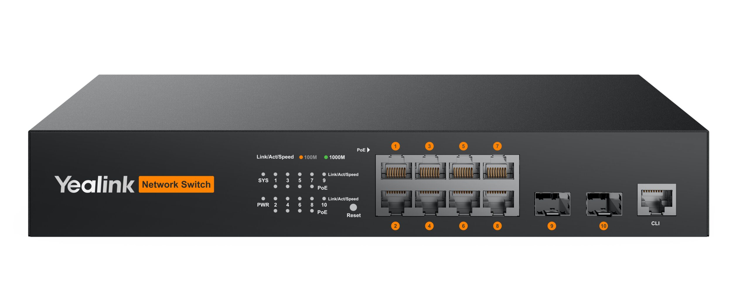 Yealink AV Pro Managed Switch 8-Port Gigabit PoE + 2SFP 130W RCHC80