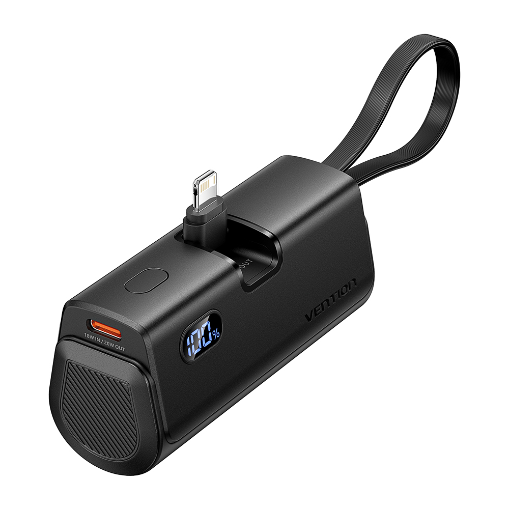 Vention Powerbank 4800mAh 22.5W Foldable Lightning Black FHRB0