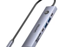 Unitek USB-C Hub 2xUSB-A/USB-C/HDMI/SD/PD100W with ON/OFF Screen Switch H1124A
