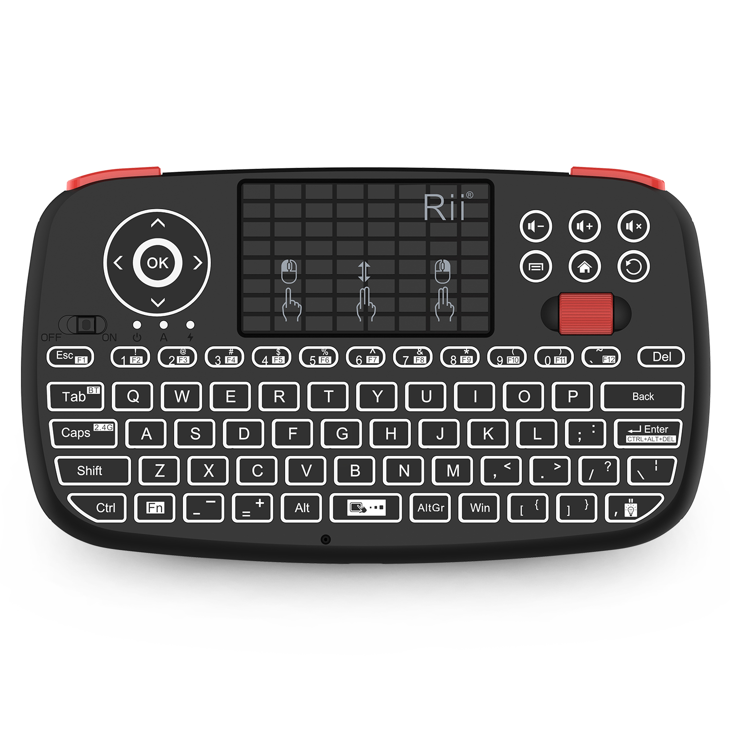Rii Mini Keyboard Wireless 2.4GHz & Bluetooth with Touchpad