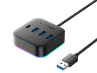 Vention IT HUB USB-A 3.0 3xA 1xC Desktop 0.5m Black CHZBD