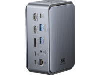 Vention IT HUB 13-in-1 8K Triple Monitor Docking Station with Digital Display TFXH0