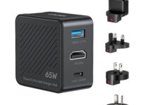 Unitek Charge Wall Travel GaN 65W USBCx1 USBAx1 HDMIx1 P1242 Black