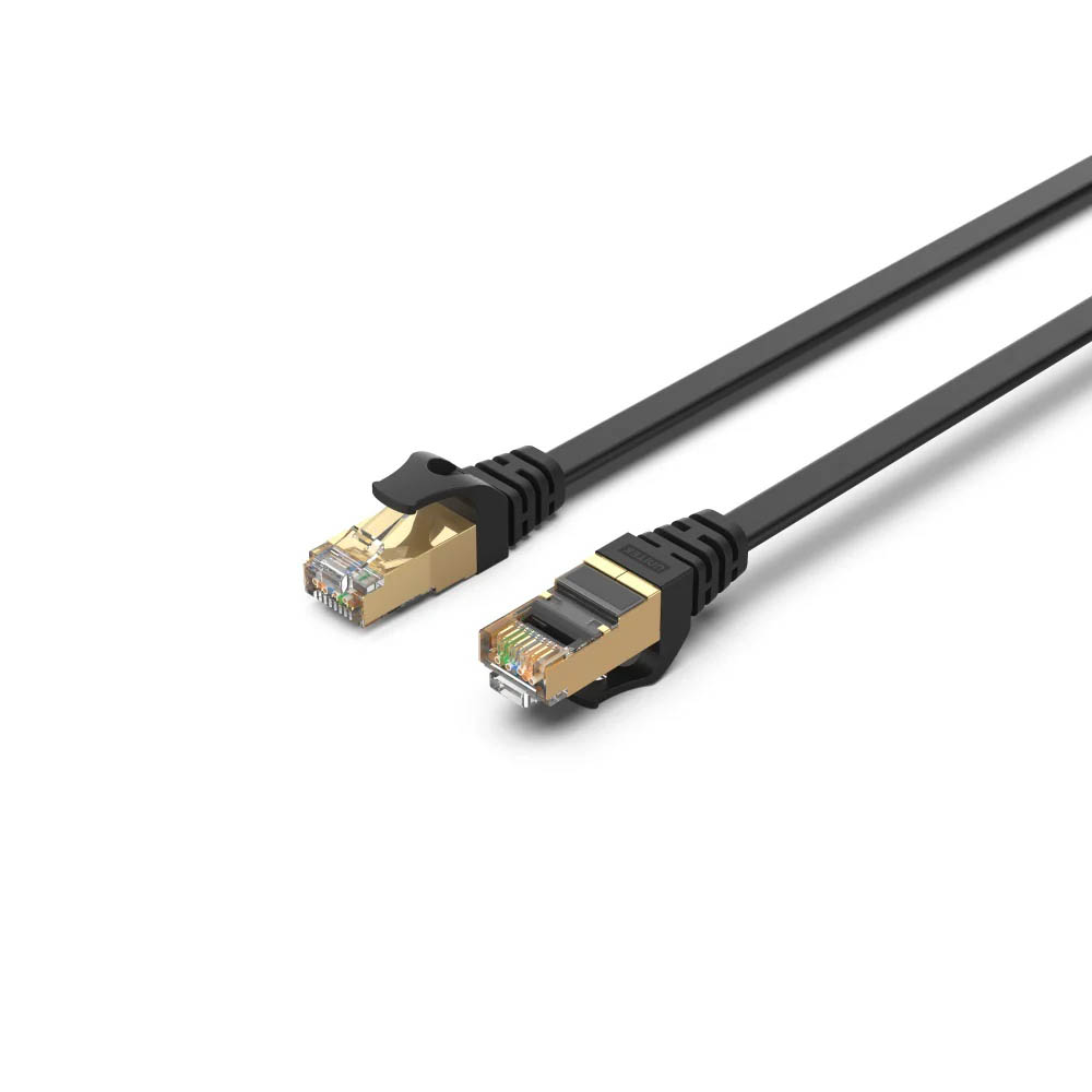 Unitek Network Patch Cable CAT7 Flat SSTP CU Black 5.0m C1897BK-5M
