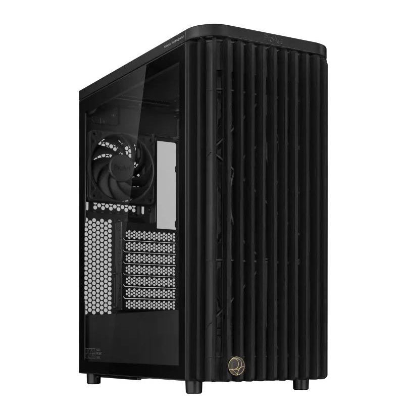 ASUS PC Case ProArt ATX Ash Wood Front Panel Tempered Glass Side Panel 3x Pre-Installed Fans Type-C PA401 Wood Edition Black TG