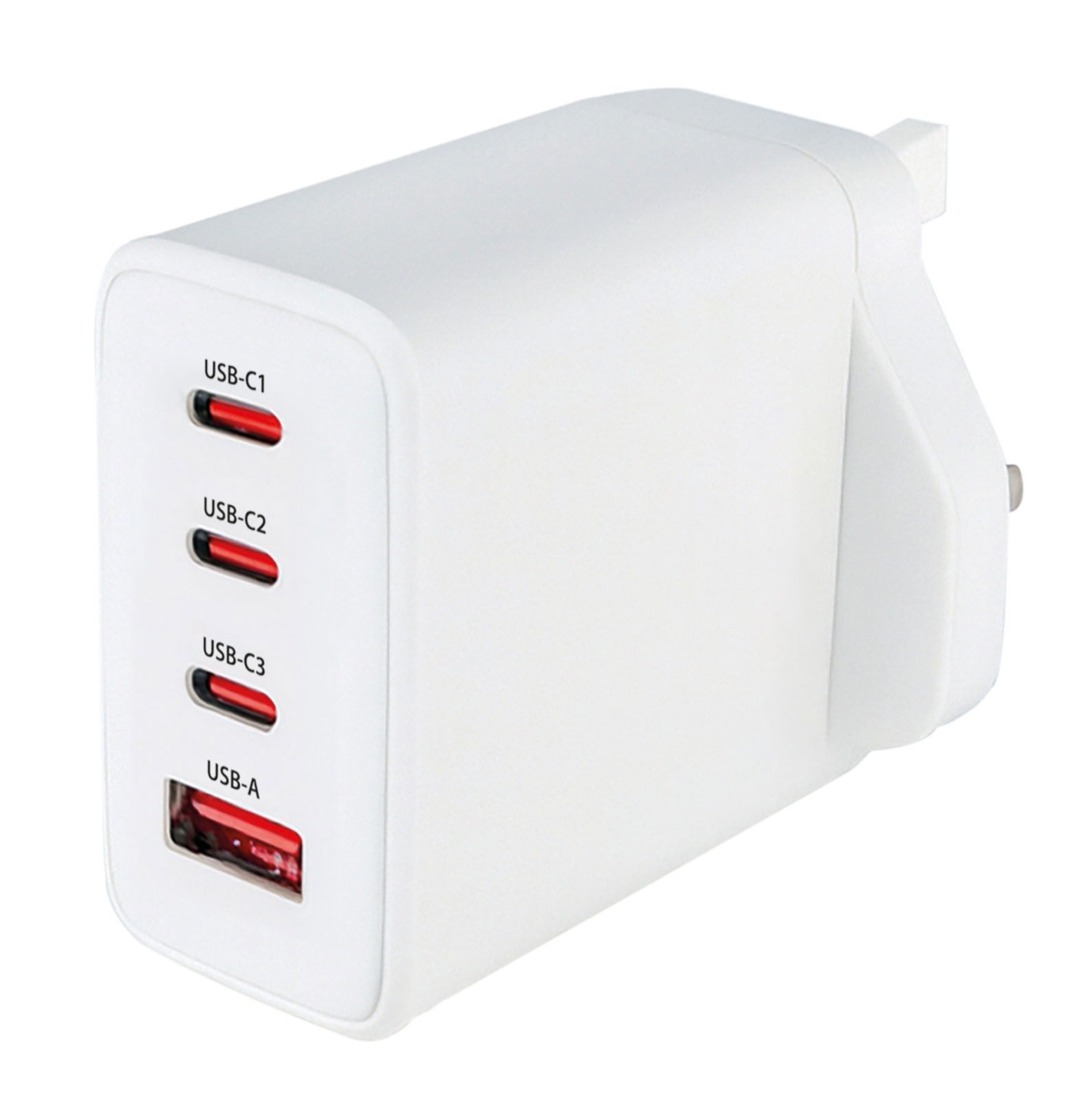 Mercury POWER Wall Charger 65W 3xUSBC 1xUSBA White 421.726UK