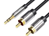 Vention AUDIO 3.5mm to 2RCA M-M Cable Metal 2.0m BCFBH