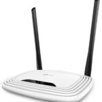 TP-LINK ROUTER WIRELESS N300 SINGLE BAND, 4 X 10/100 LAN PORTS, 1 X 10/100 WAN PORT, 2 X EXTERNAL ANTENNAS, QOS, PARENTAL CONTROL, RANGE EXTENDER/ ROUTER/ AP/ WISP MODE, WPA/ WPA2, WHITE