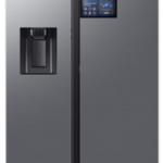 SAMSUNG REFRIGERATOR SIDE BY SIDE, BESPOKE, 621L, E, MONO COOLING, FULL NO FROST, 9' LCD AI Home, SMART CONVERSION, WATER & ICE DISPENSER, AUTOMATIC DOOR OPENER, HxWxD 1.78x0.91x0.72, MATT DOI METAL