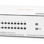 HPE ARUBA SWITCH INSTANT ON 1430 8G 64W, 4x PORTS GIGABIT POE, LAYER 2, UNMANAGED, PLUG AND PLAY, RACK MOUNTABLE, FANLESS DESIGN FOR SILENT OPERATION, LIFETIME WARRANTY