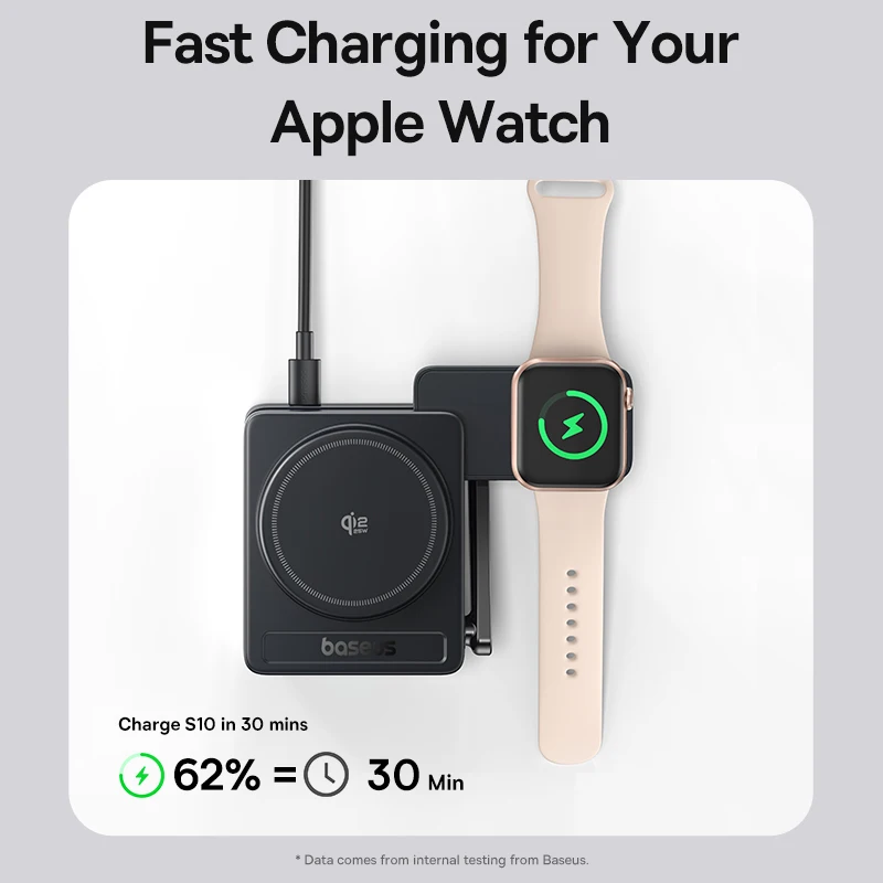 Baseus Charger Desktop Wireless 3in1 PicoGo AF21 P Qi2.2 35W Black - Image 5