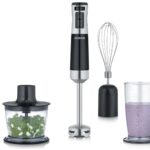 SEVERIN HAND BLENDER SET 600W, S/S, 15.000RPM, ERGONOMIC DESING, REMOVABLE SS STIRRING ROD, EASY CLEANIGN, BPA-FREE, BRUSHED STAINLESS STEEL/BLACK
