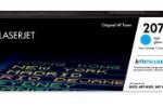 HP TONER CYAN, HP 207A, FOR PRINTERS COLOR LASERJET PRO M255DW, M282NW, M283FDN, M283FDW - 1, 250 PAGES