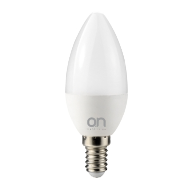 GBC ON LED Candle E14 C37 6W 3000K Warm White