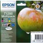 EPSON INK CARTRIDGE T1295 MULTIPACK, 1 x 7.0 ml MAGENTA, 1 x 7.0 ml CYAN, 1 x 7.0 ml YELLOW, 1 x 11.2 ml BLACK, L, FOR S22, SX125