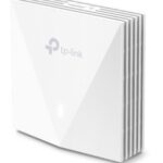 TP-LINK ACCESS POINT AX3000, WIRELESS INDOOR WALL PLATE, 1 X UPLINK GIGABIT PORTS, 1 X DOWNLINK GIGABIT PORT, 2 X DUAL BAND ANTENNAS, BAND STEERING, OMADA APP, 100+ CONCURRENNT USERS