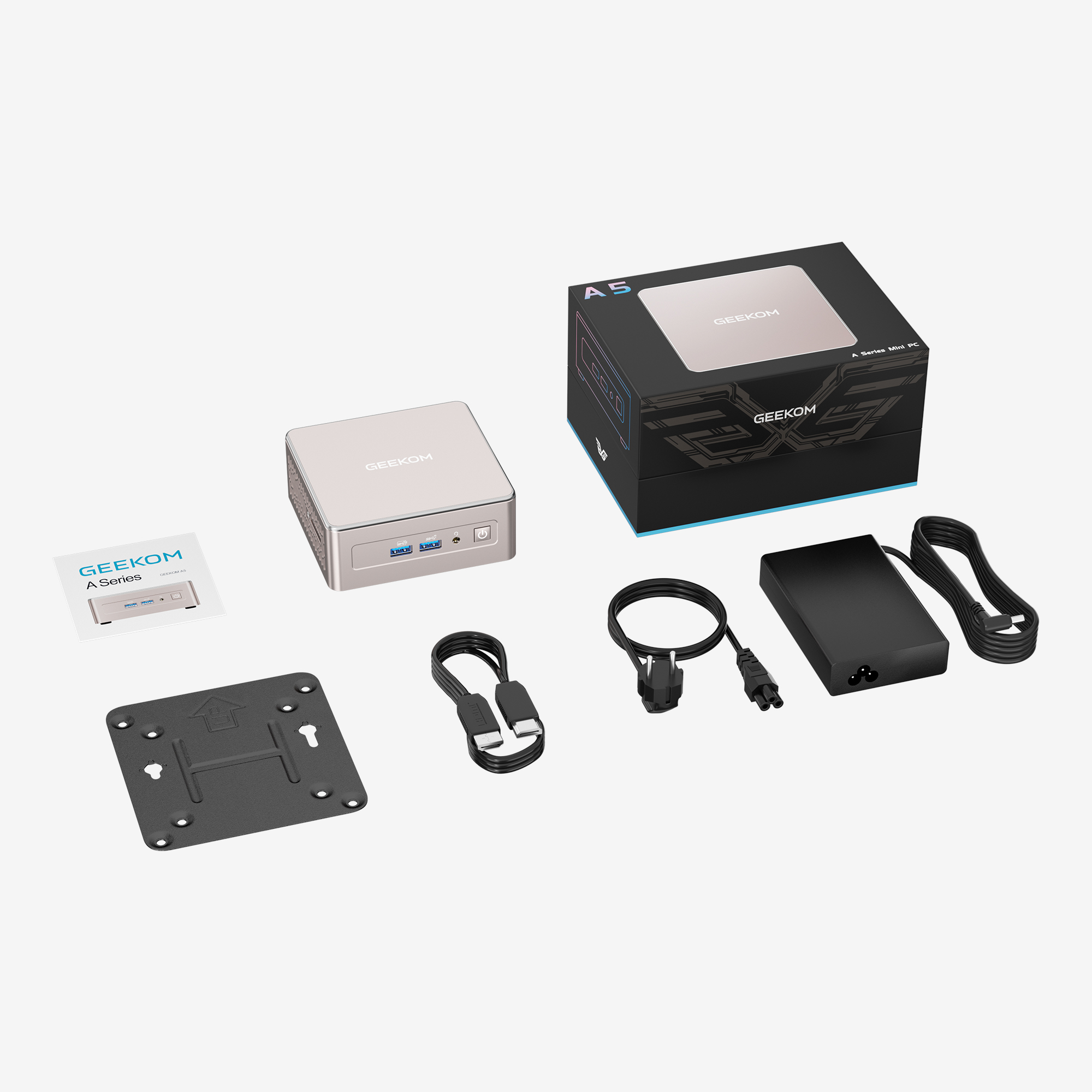 GEEKOM A5 Mini PC AMD Ryzen7 5825U 16GB DDR4, 512GB NVMe, 2.5GbE, HDMI/USB-C, Win11 Pro - Image 9