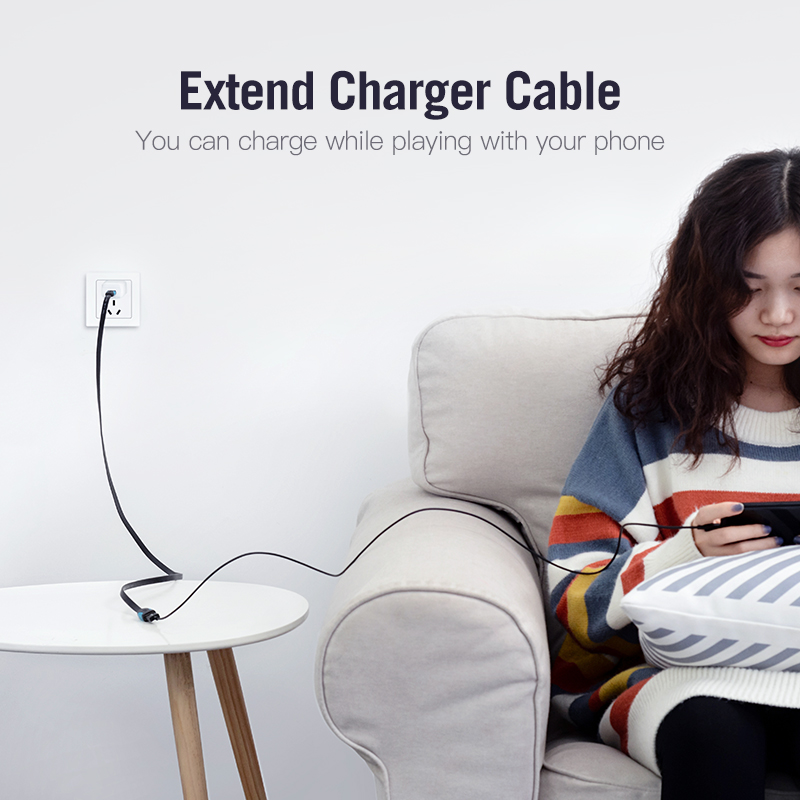 Vention IT Cable USB-A 3.0 M-F Extension Flat 2.0m Black VAS-A13-B200 - Image 2