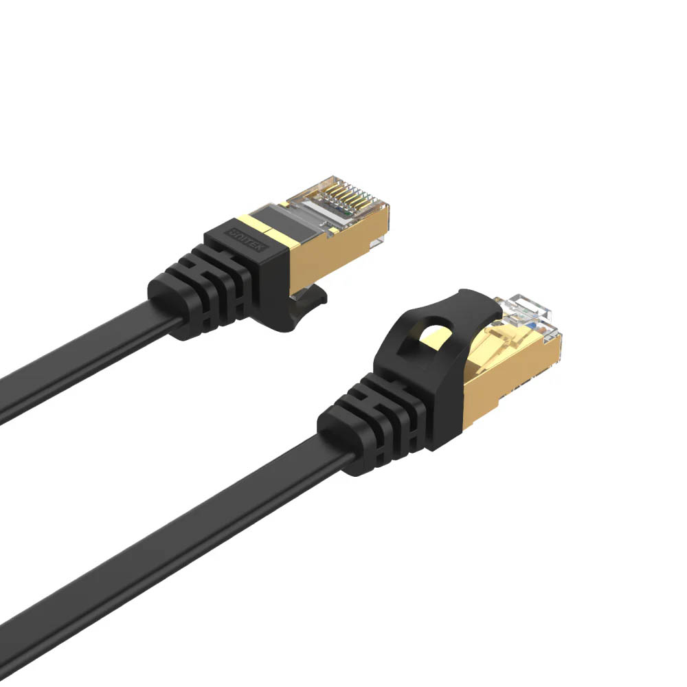 Unitek Network Patch Cable CAT7 Flat SSTP CU Black 2.0m C1897BK-2M - Image 2