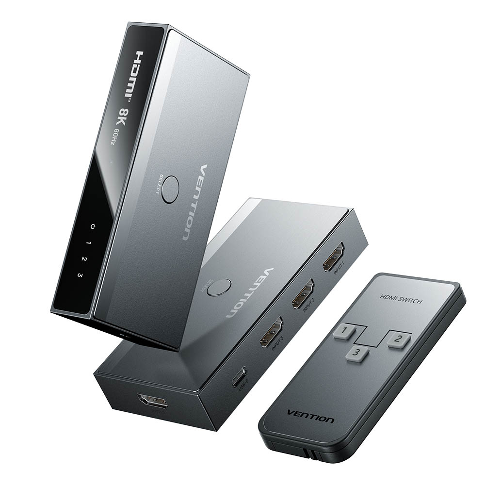 Vention HDMI Switch 3-Port 8K 2.1 w/Remote Control AKRH0 - Image 2